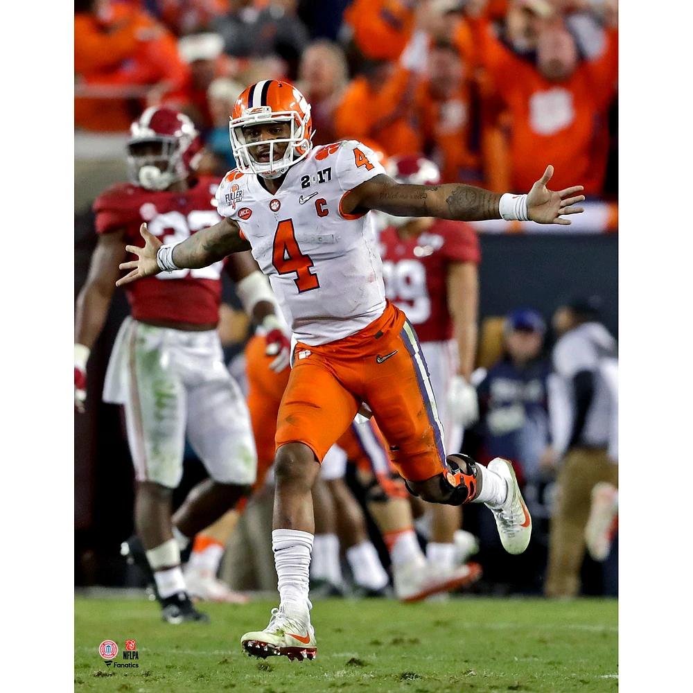 Deshaun Watson Clemson Tigers Unsigned Vertical Celebration Photograph