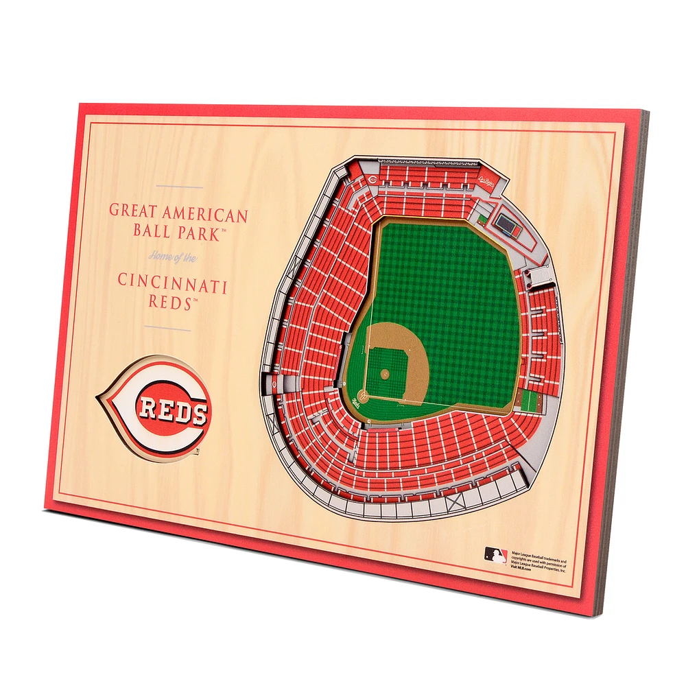 Cincinnati Reds 14'' x 10.5'' 3D StadiumViews Desktop Display