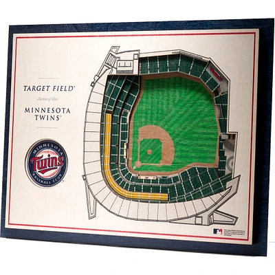 Minnesota Twins 17'' x 13'' 5-Layer 3D StadiumViews Wall Art