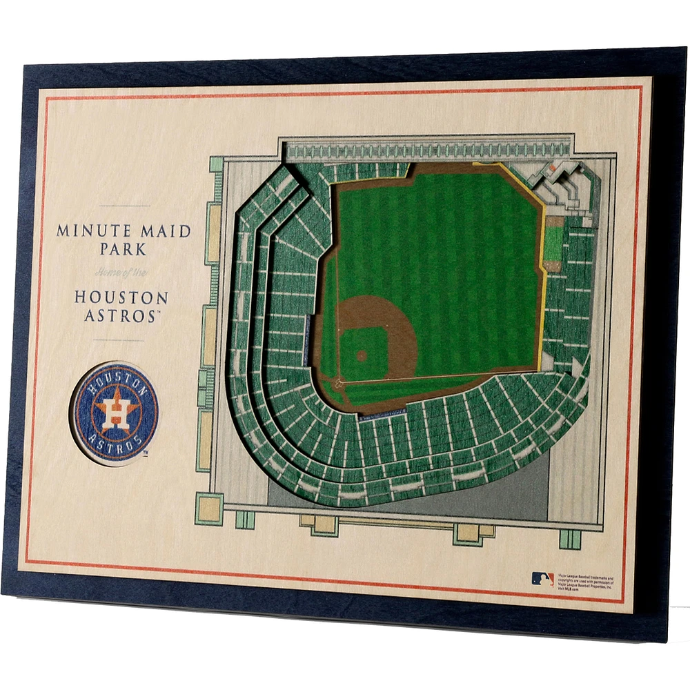 Houston Astros 17'' x 13'' 5-Layer 3D StadiumViews Wall Art