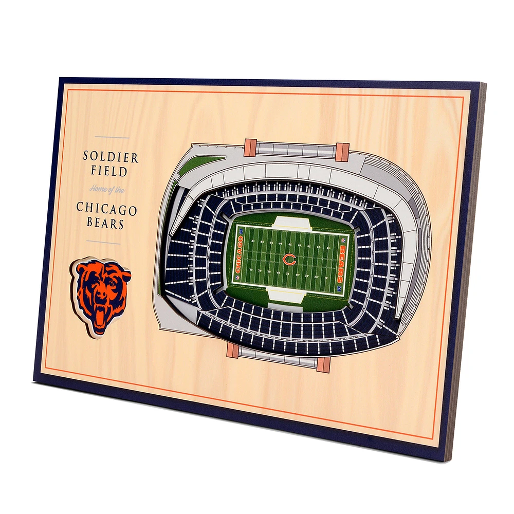 Chicago Bears 14'' x 10.5'' 3D StadiumViews Desktop Display