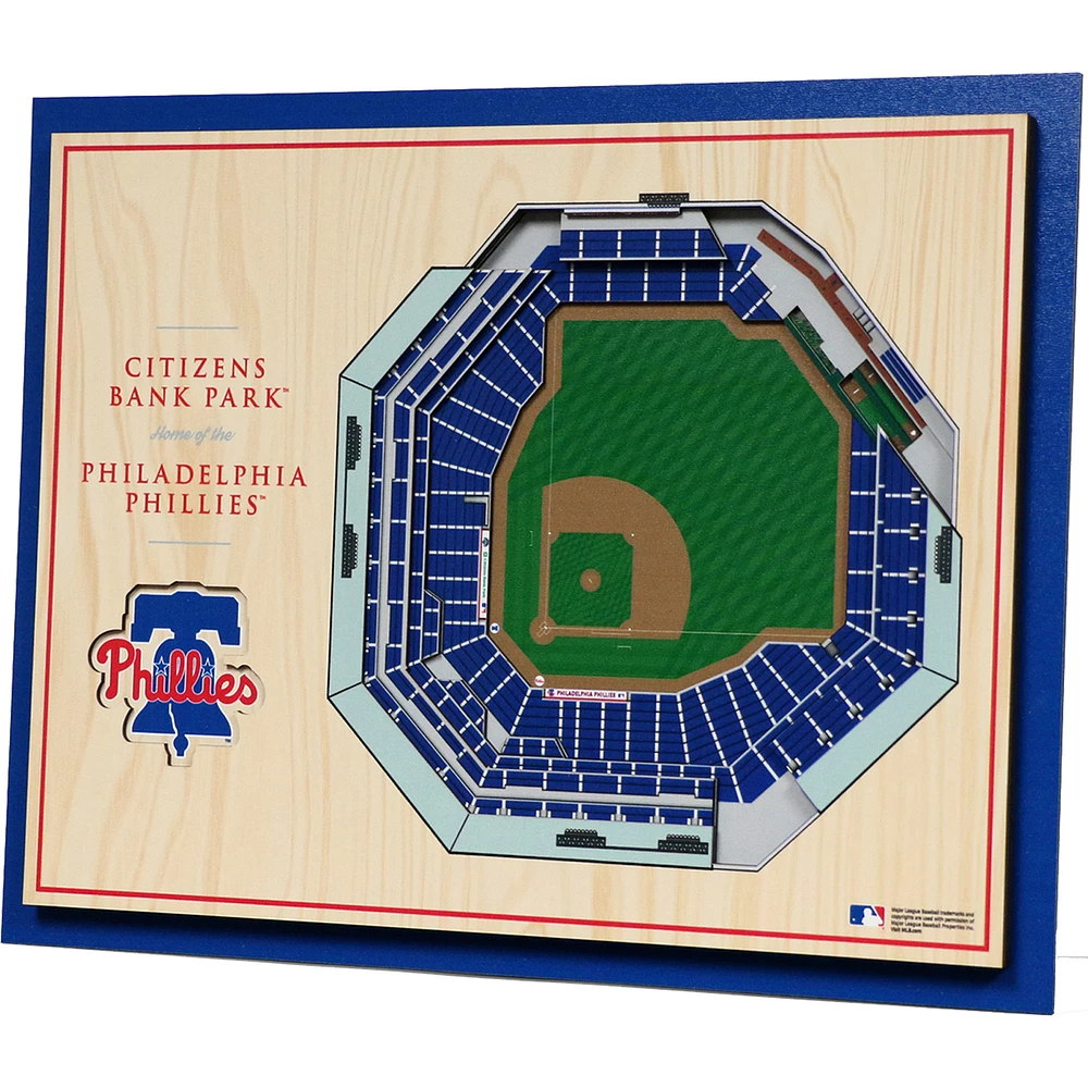 Philadelphia Phillies 17'' x 13'' 5-Layer 3D StadiumViews Wall Art