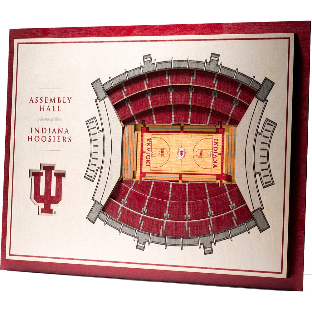Indiana Hoosiers 17'' x 13'' 5-Layer StadiumViews 3D Wall Art