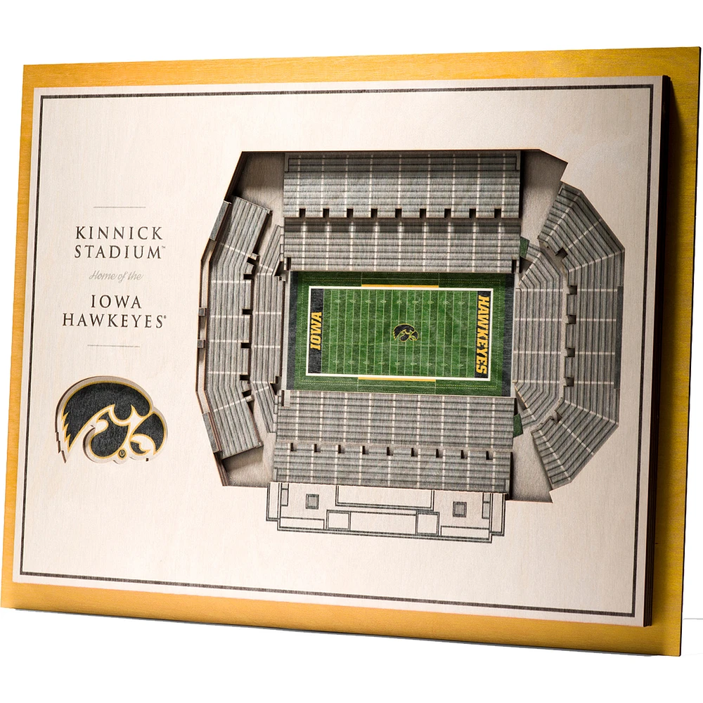 Iowa Hawkeyes 17'' x 13'' 5-Layer StadiumViews 3D Wall Art