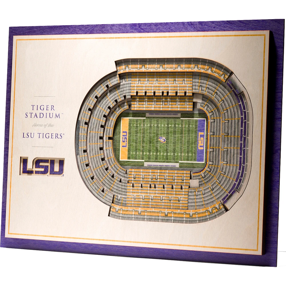 LSU Tigers 17'' x 13'' 5-Layer StadiumViews 3D Wall Art