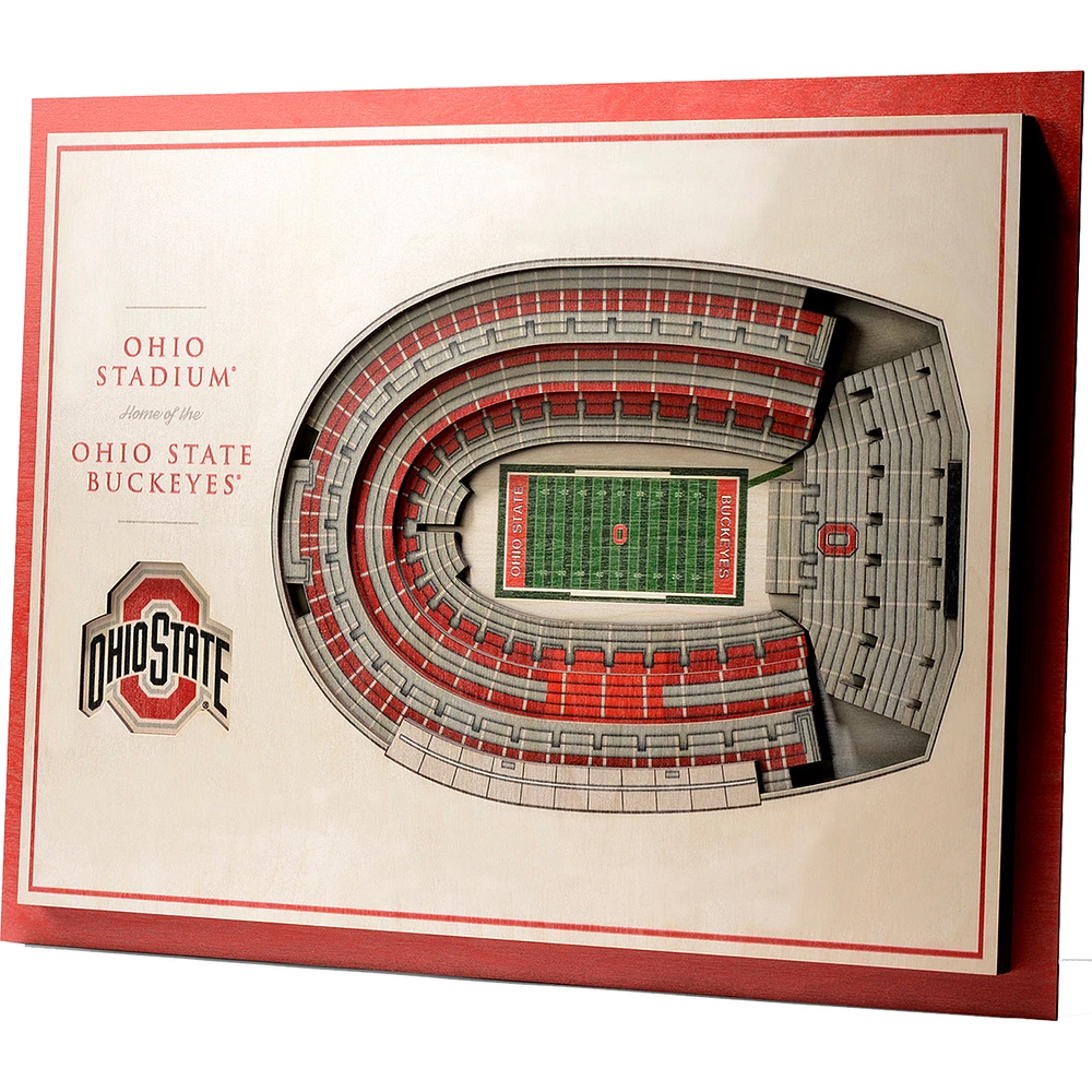 Ohio State Buckeyes 17'' x 13'' 5-Layer StadiumViews 3D Wall Art