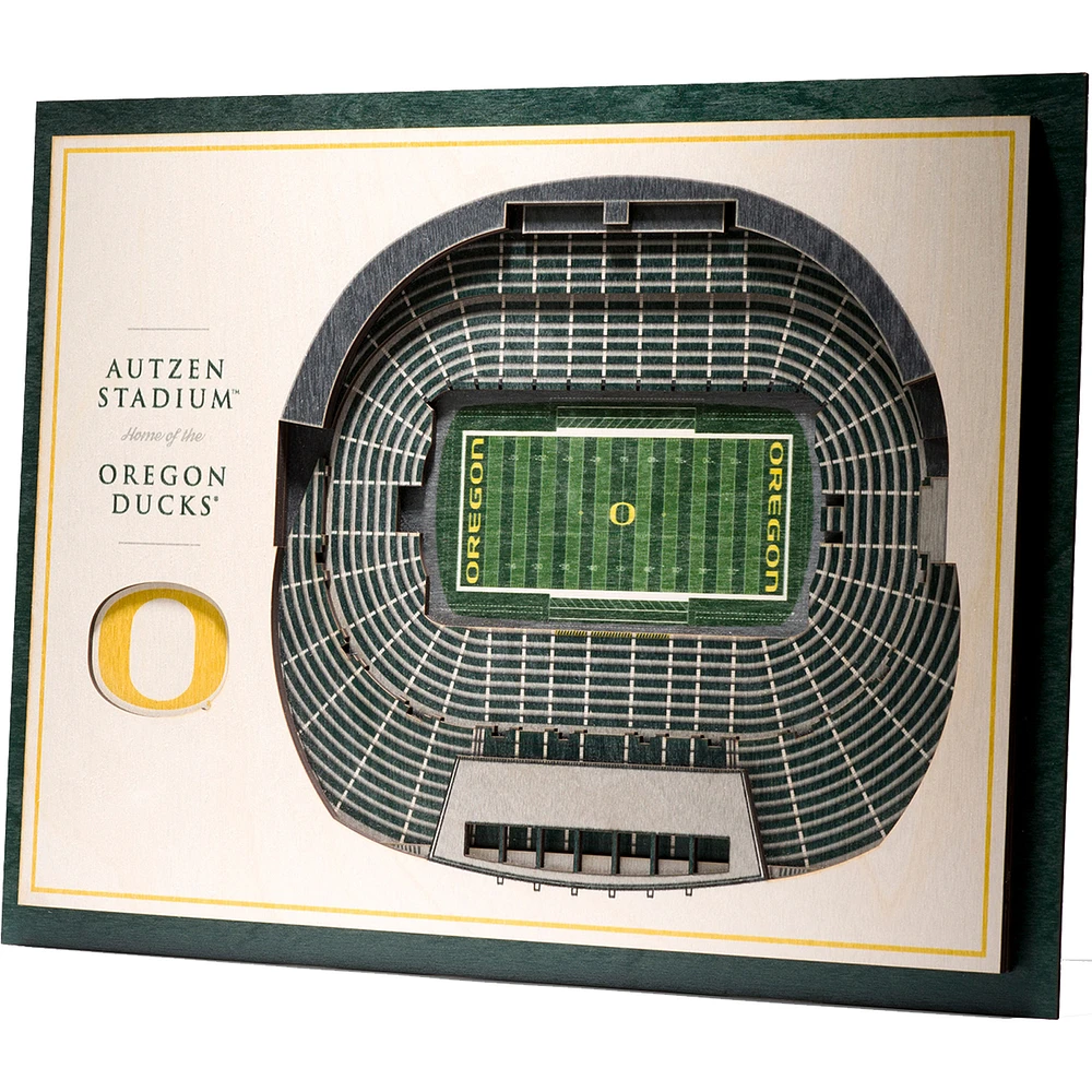 Oregon Ducks 17'' x 13'' 5-Layer StadiumViews 3D Wall Art