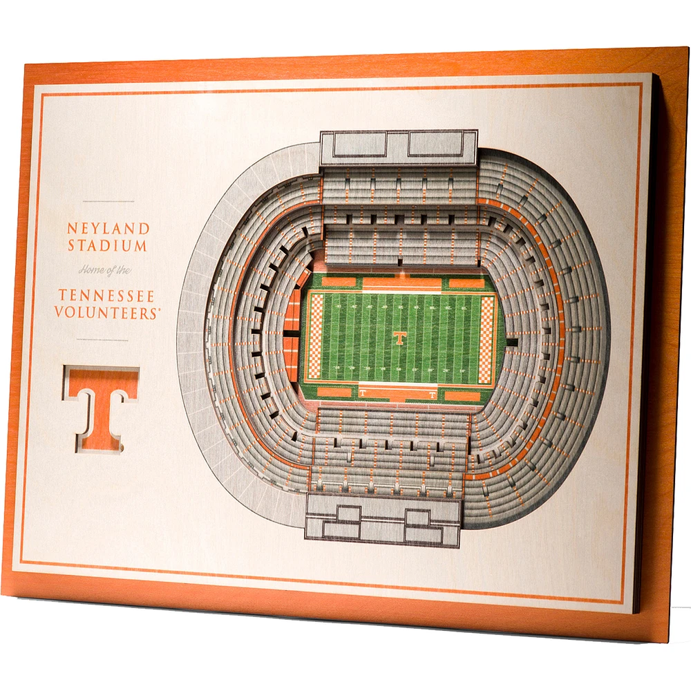 Tennessee Volunteers 17'' x 13'' 5-Layer StadiumViews 3D Wall Art