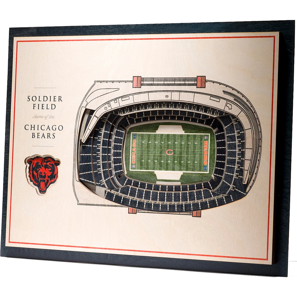 Chicago Bears 17'' x 13'' 5-Layer StadiumViews 3D Wall Art