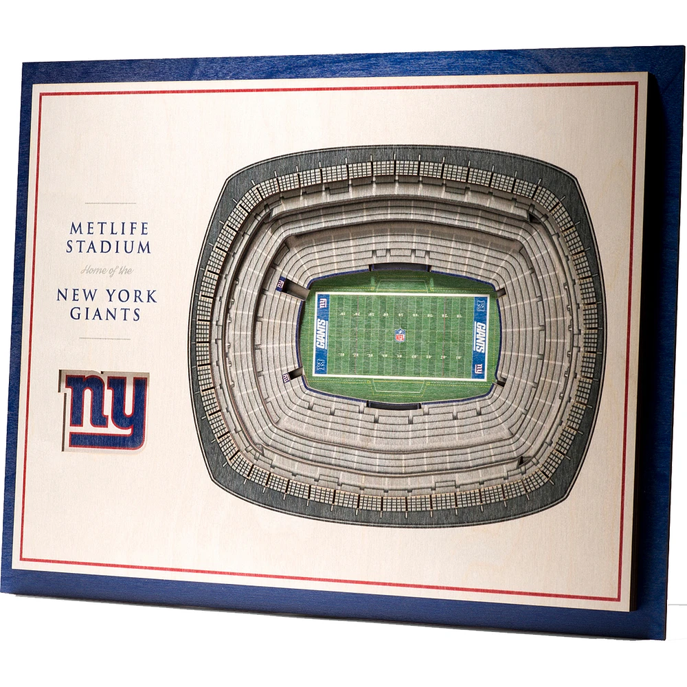 New York Giants 17'' x 13'' 5-Layer StadiumViews 3D Wall Art