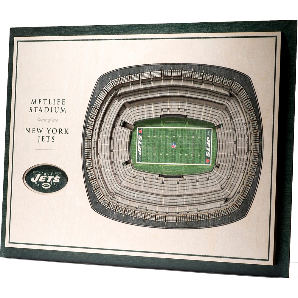 New York Jets 17'' x 13'' 5-Layer StadiumViews 3D Wall Art