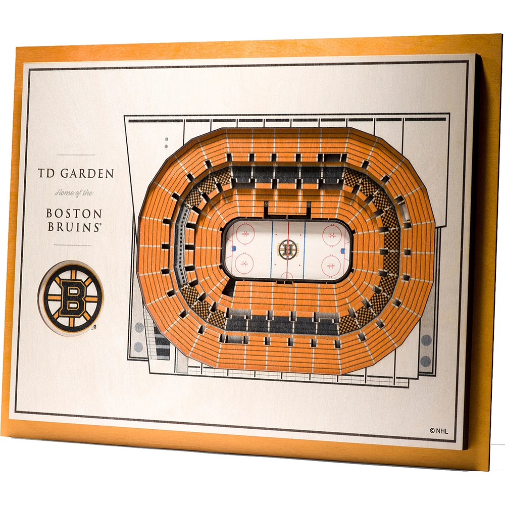 Boston Bruins 17'' x 13'' 5-Layer StadiumViews 3D Wall Art