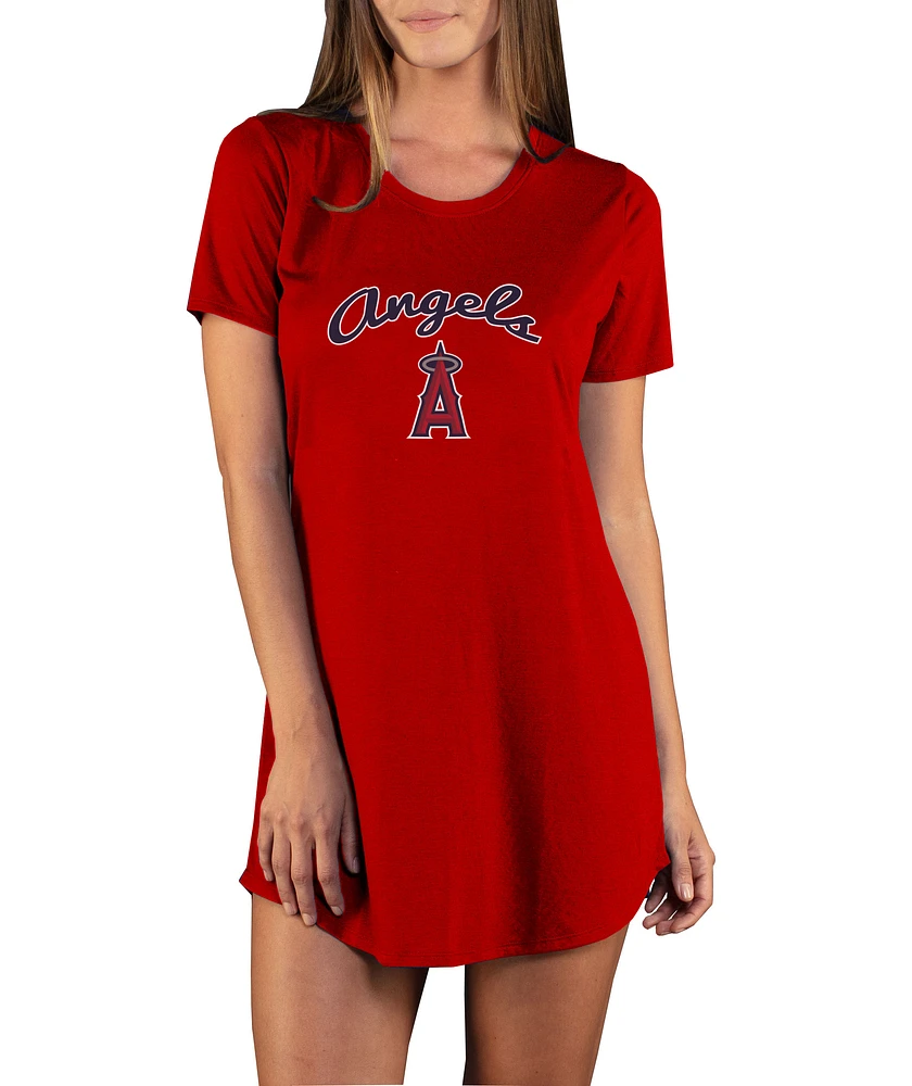 Women's Concepts Sport Red Los Angeles Angels Marathon Knit Nightshirt