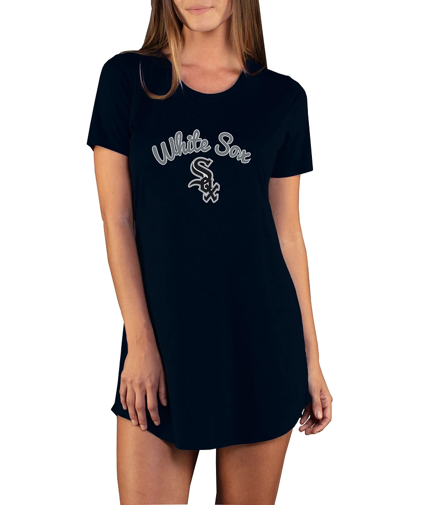 Women's Concepts Sport Black Chicago White Sox Marathon Knit Nightshirt