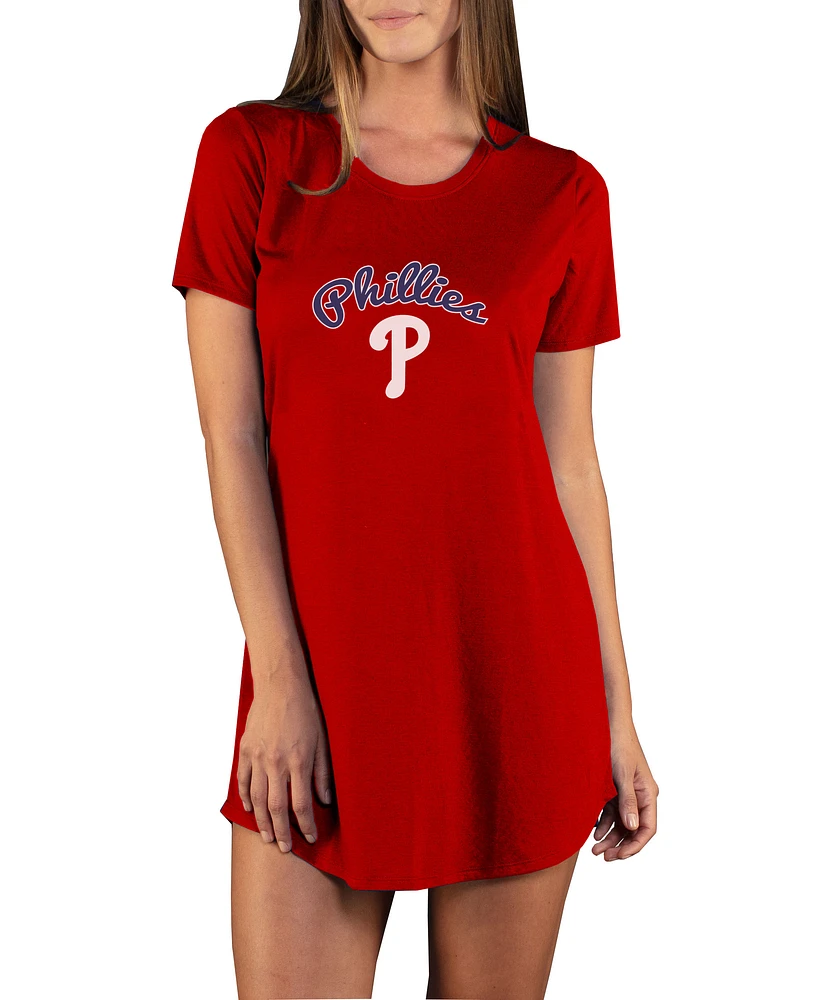 Women's Concepts Sport Red Philadelphia Phillies Marathon Knit Nightshirt