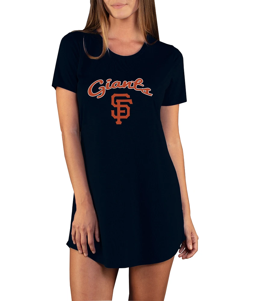 Women's Concepts Sport Black San Francisco Giants Marathon Knit Nightshirt