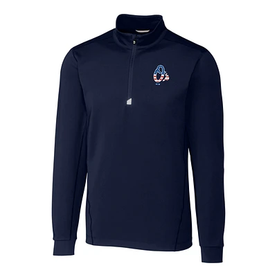 Men's Cutter & Buck Navy Baltimore Orioles Stars & Stripes Traverse Half-Zip Pullover Jacket