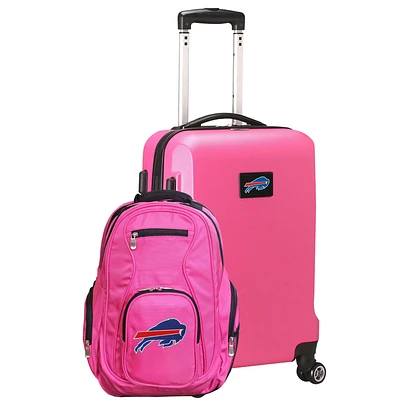 MOJO Pink Buffalo Bills 2-Piece Backpack & Carry-On Set