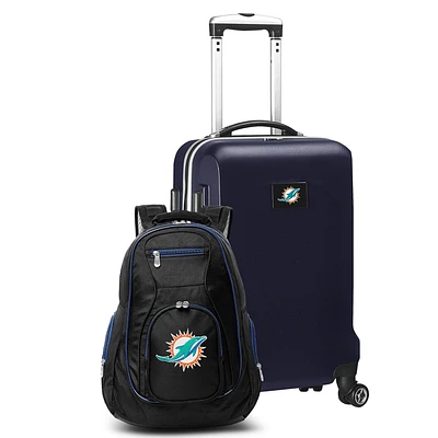 MOJO Navy Miami Dolphins 2-Piece Backpack & Carry-On Set