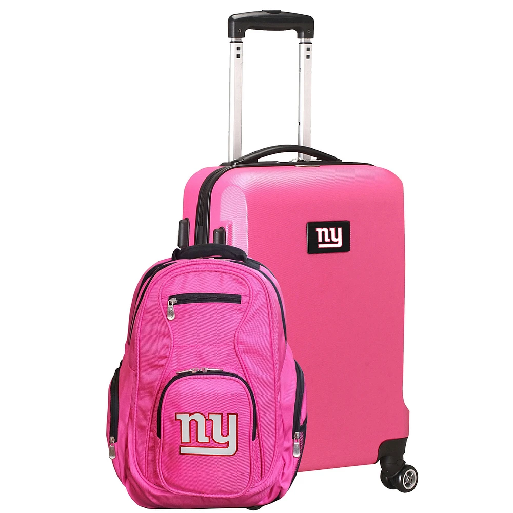 MOJO Pink New York Giants 2-Piece Backpack & Carry-On Set