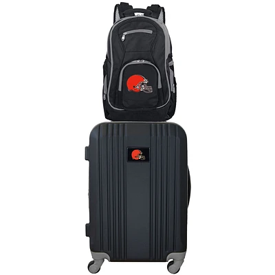 MOJO Gray Cleveland Browns 2-Piece Backpack & Carry-On Luggage Set
