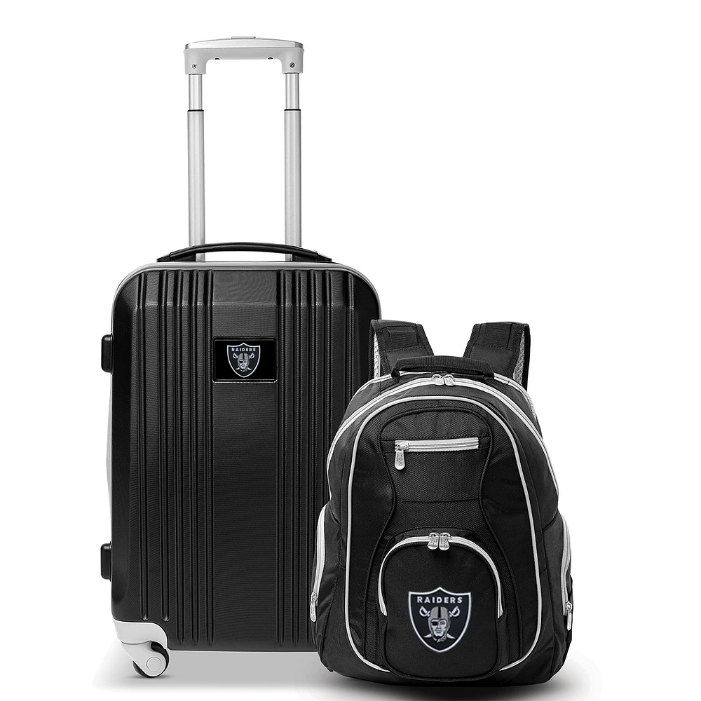 MOJO Gray Las Vegas Raiders 2-Piece Backpack & Carry-On Luggage Set
