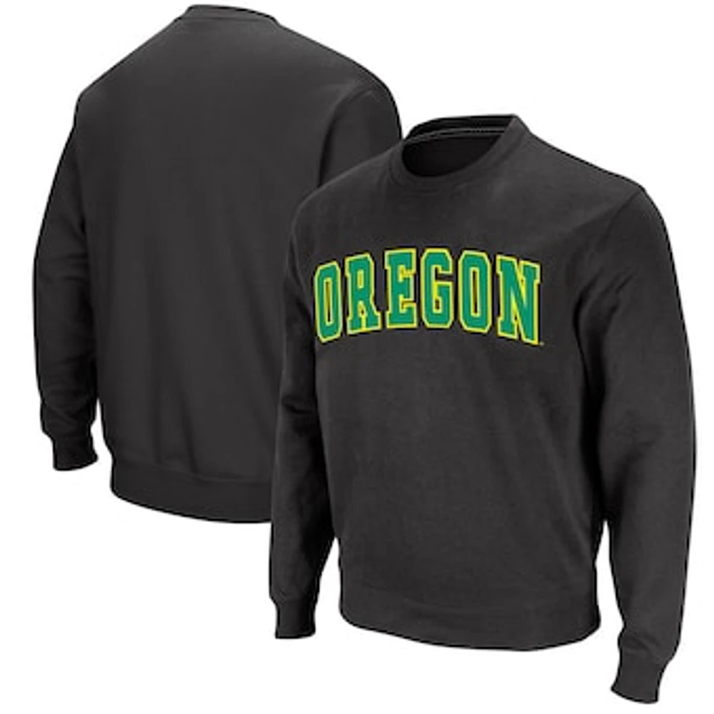 Men's Colosseum Charcoal Oregon Ducks Arch & Logo Sweatshirt