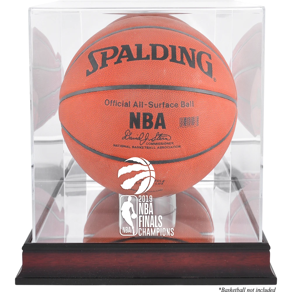 Toronto Raptors 2019 NBA Finals Champions Logo Mahogany Basketball Display Case with Mirrored Back