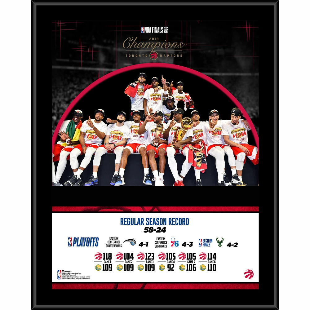 Toronto Raptors 12" x 15" 2019 NBA Finals Champions Sublimated Plaque