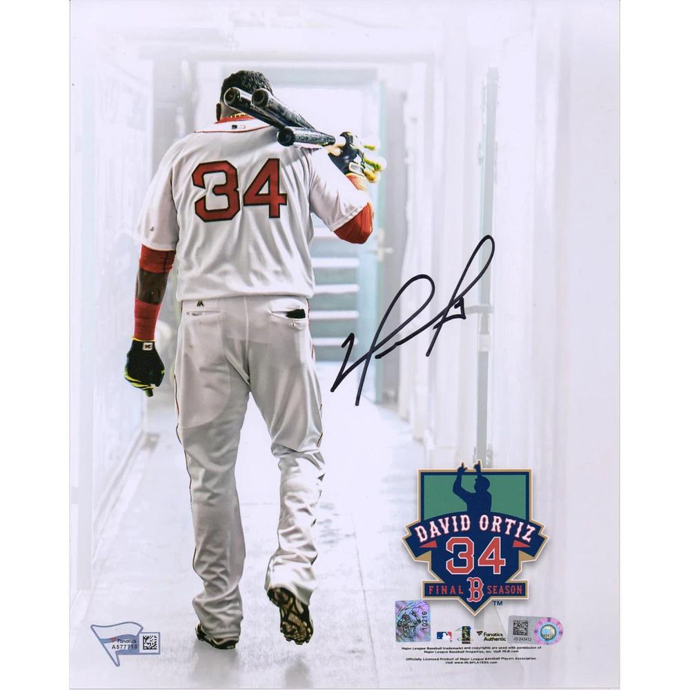 David Ortiz Boston Red Sox Autographed 8" x 10" Tunnel Photograph