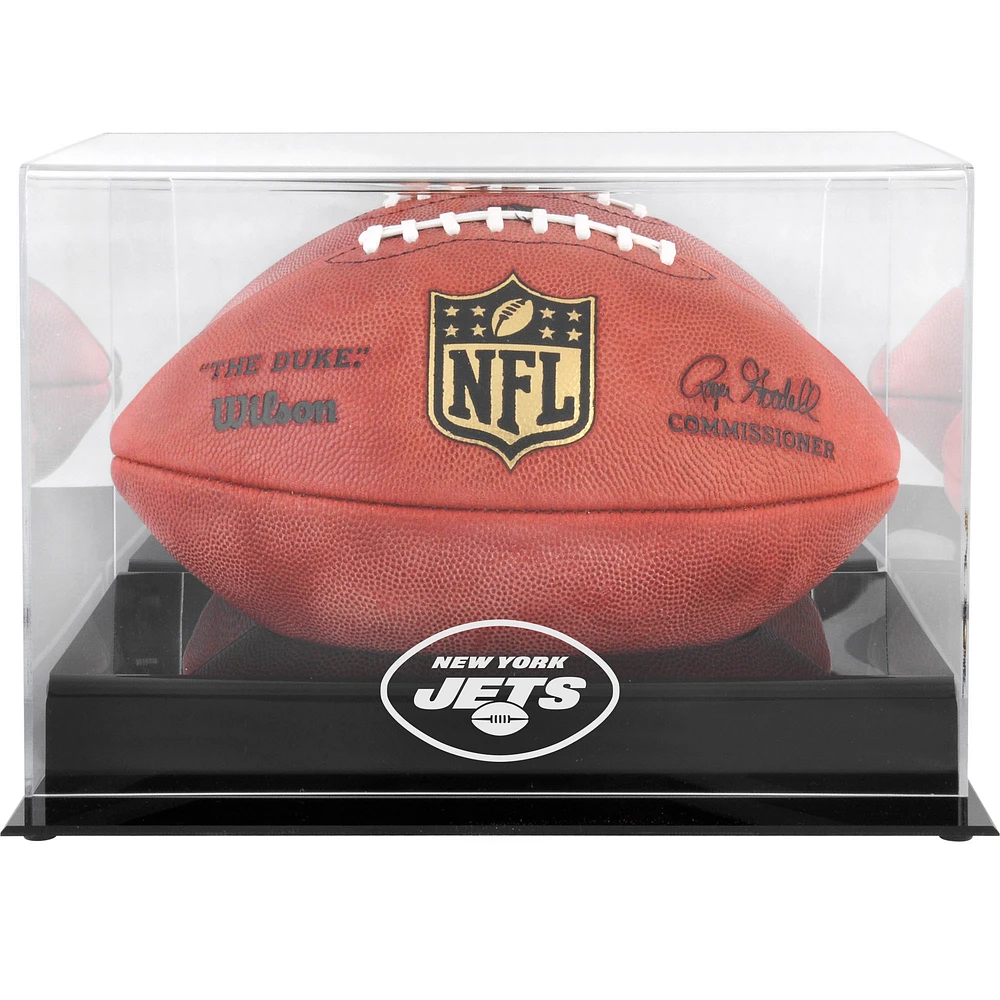 New York Jets Black Base Football Display Case
