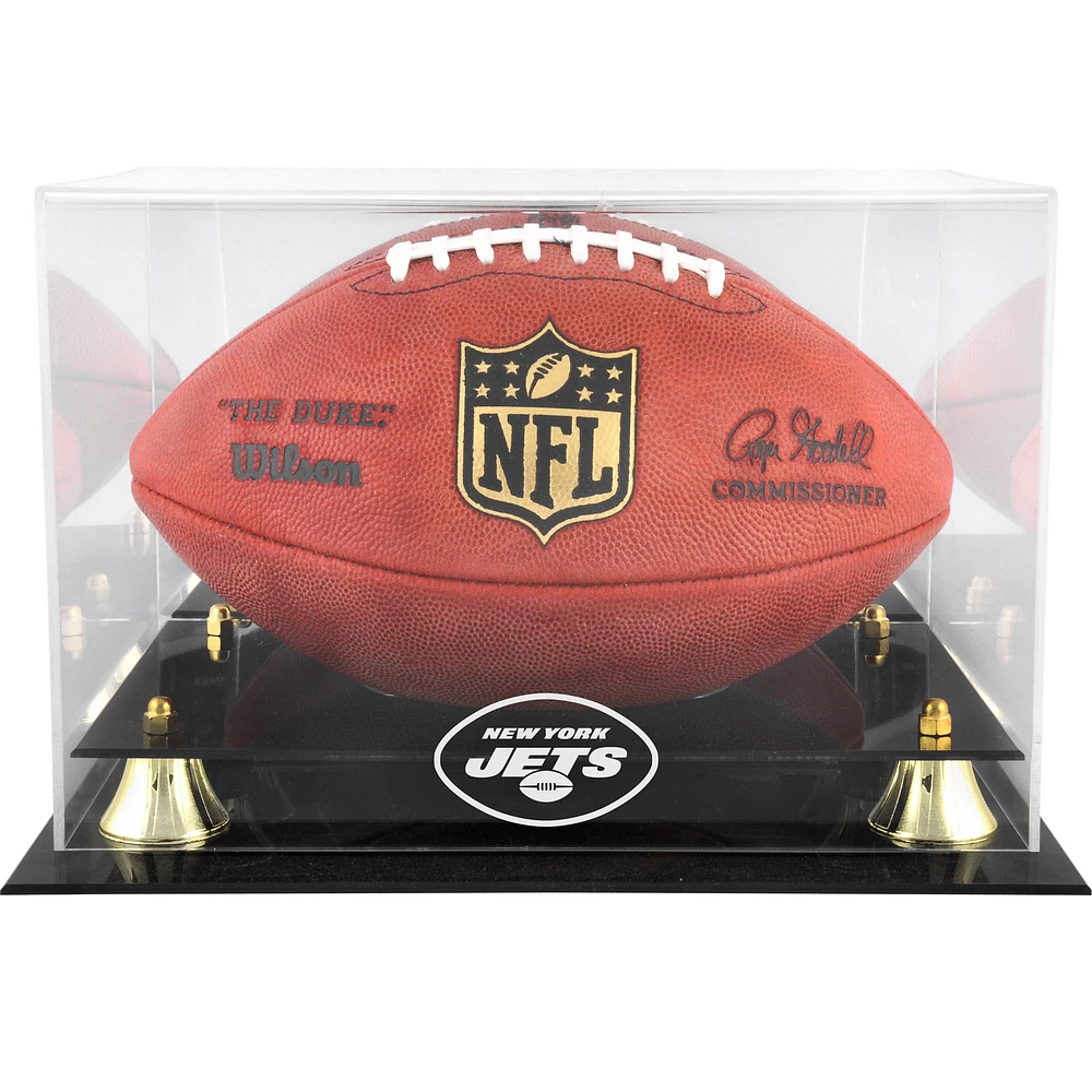 New York Jets Golden Classic Team Logo Football Display Case