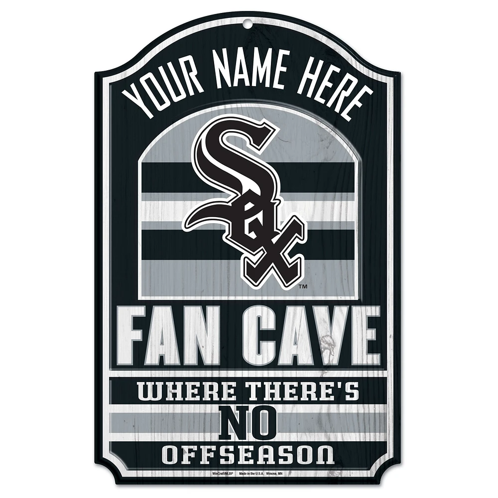 WinCraft Chicago White Sox Personalized 11'' x 17'' Fan Cave Wood Sign