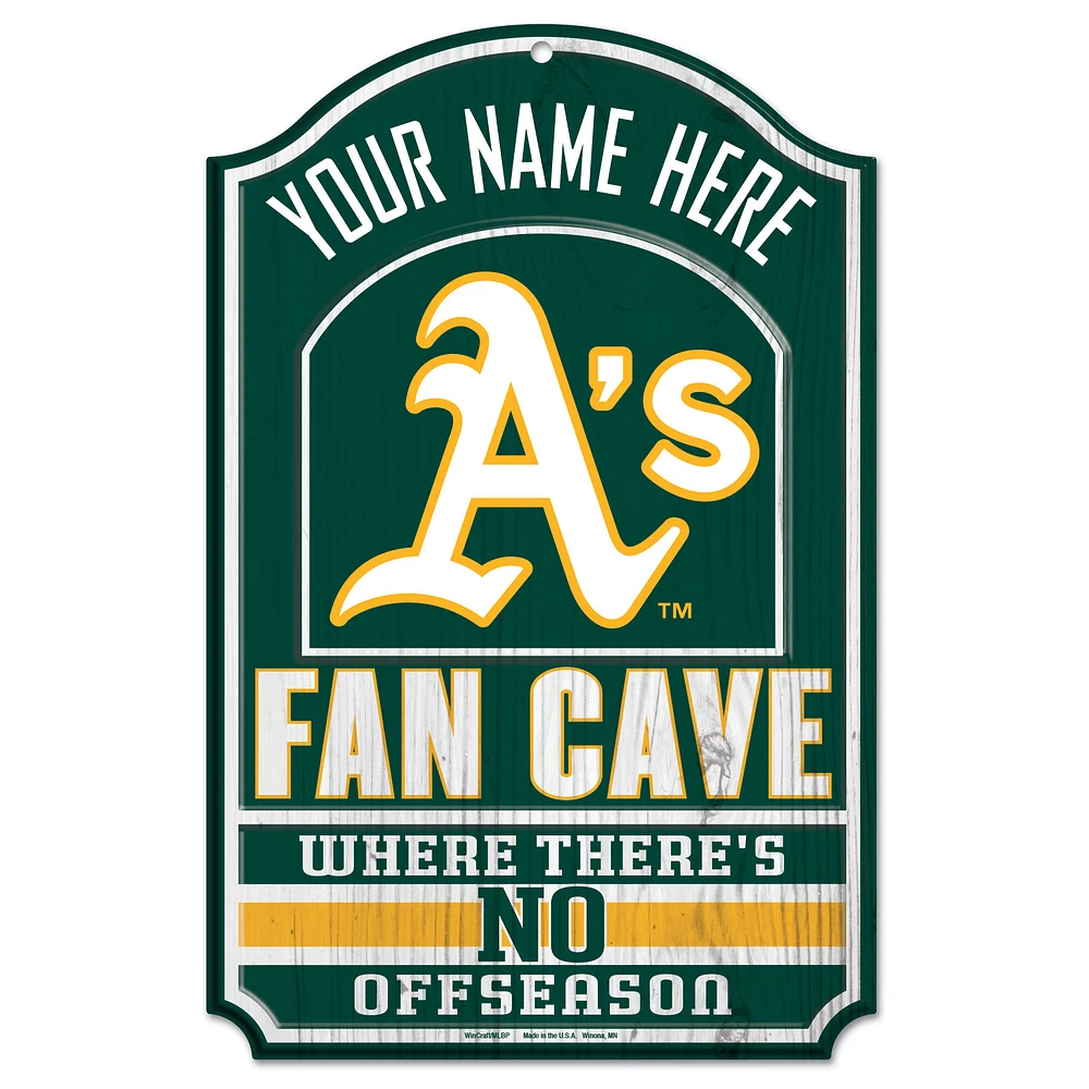 WinCraft Athletics Personalized 11'' x 17'' Fan Cave Wood Sign