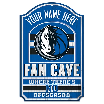 WinCraft Dallas Mavericks Personalized 11'' x 17'' Fan Cave Wood Sign