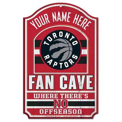 WinCraft Toronto Raptors Personalized 11'' x 17'' Fan Cave Wood Sign