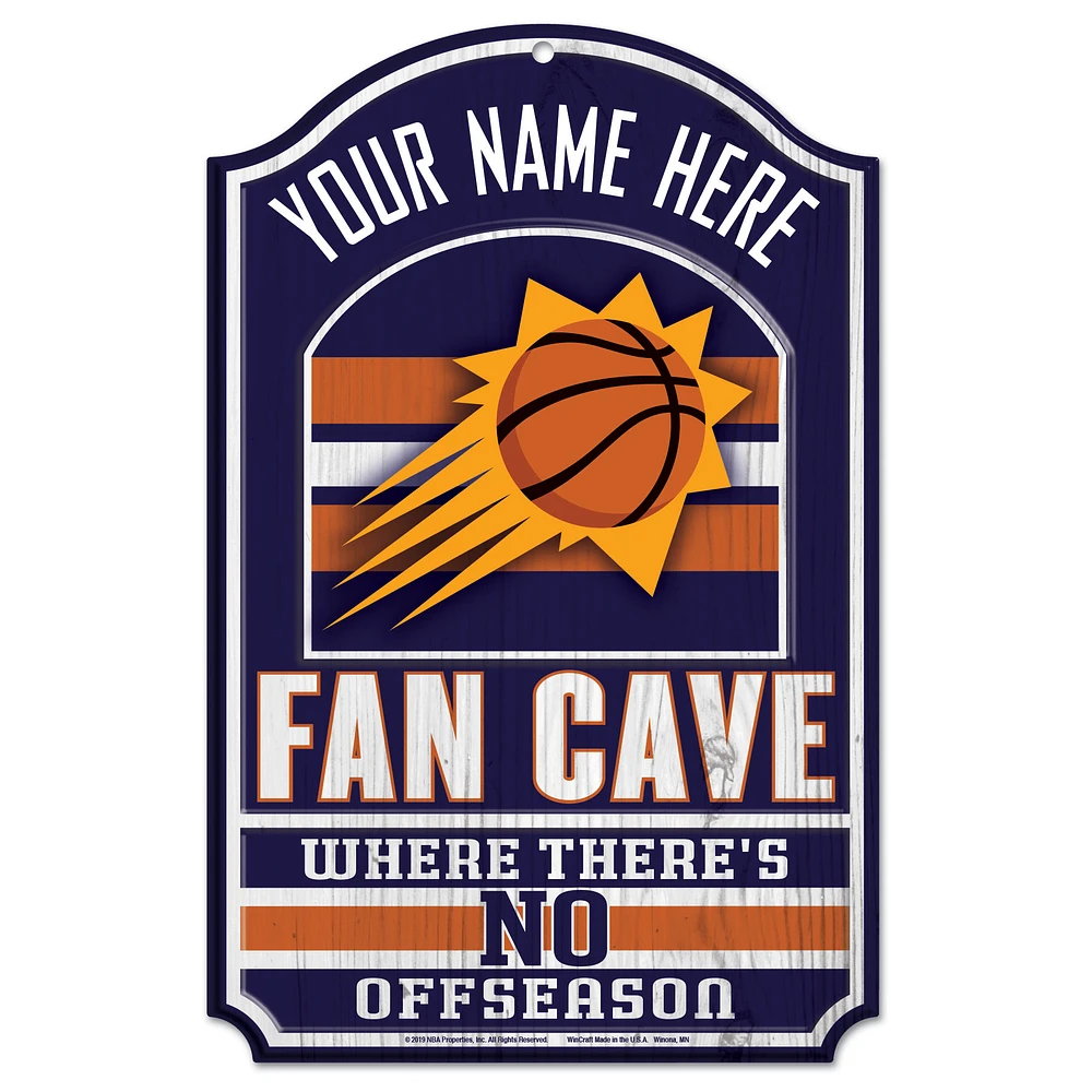 WinCraft Phoenix Suns Personalized 11'' x 17'' Fan Cave Wood Sign
