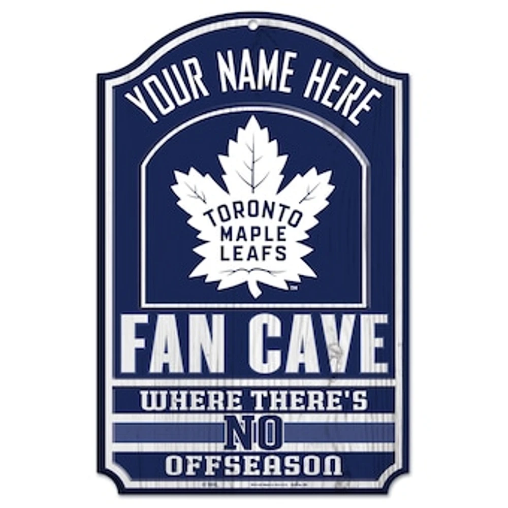 WinCraft Toronto Maple Leafs Personalized 11'' x 17'' Fan Cave Wood Sign