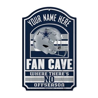 WinCraft Dallas Cowboys Personalized 11'' x 17'' Fan Cave Wood Sign