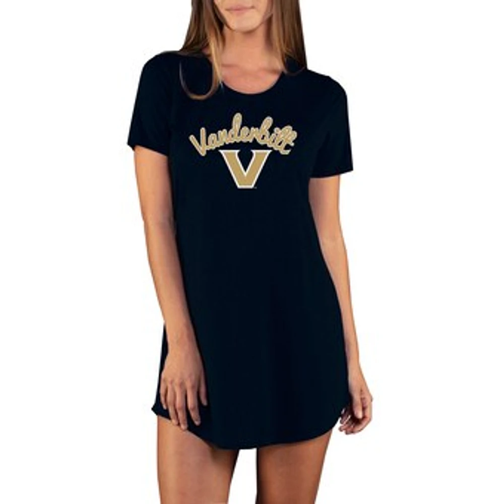 Women's Concepts Sport Black Vanderbilt Commodores Marathon Nightshirt