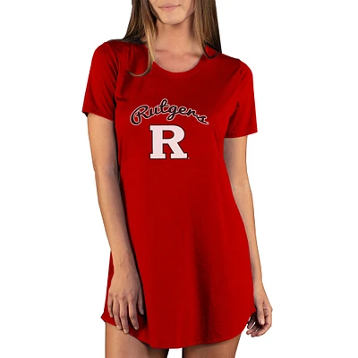 Women's Concepts Sport Red Rutgers Scarlet Knights Marathon Nightshirt