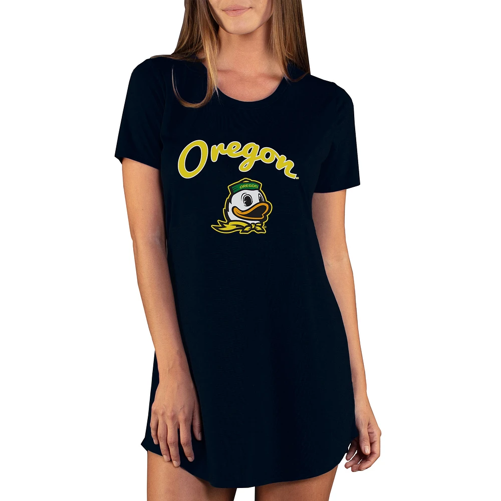 Women's Concepts Sport Black Oregon Ducks Marathon Nightshirt