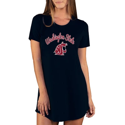 Women's Concepts Sport Black Washington State Cougars Marathon Nightshirt