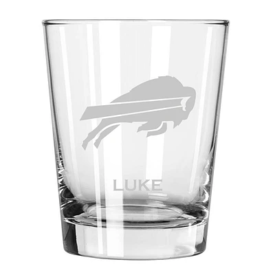 Buffalo Bills 15oz. Personalized Double Old Fashion Etched Glass