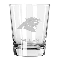 Carolina Panthers 15oz. Personalized Double Old Fashion Etched Glass