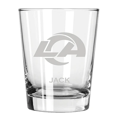 Los Angeles Rams 15oz. Personalized Double Old Fashion Etched Glass