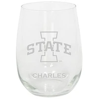 Iowa State Cyclones 15oz. Personalized Stemless Etched Glass Tumbler