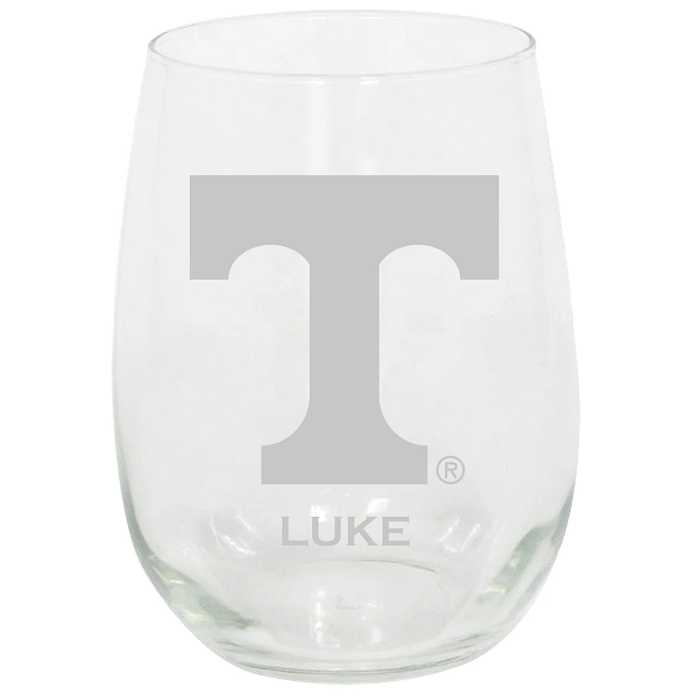 Tennessee Volunteers 15oz. Personalized Stemless Etched Glass Tumbler