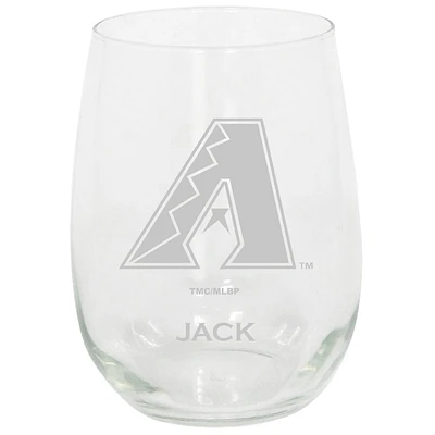 Arizona Diamondbacks 15oz. Personalized Stemless Etched Glass Tumbler