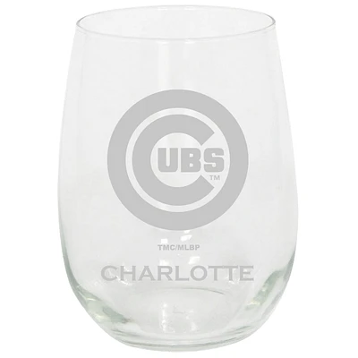 Chicago Cubs 15oz. Personalized Stemless Etched Glass Tumbler